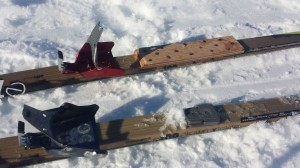 Greenland crossing expedition - broken ski 10 original and repaired third time - fingers crossed! RS