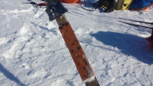 Greenland crossing expedition - broken ski 8 first ski repair now soaked and breaking RS